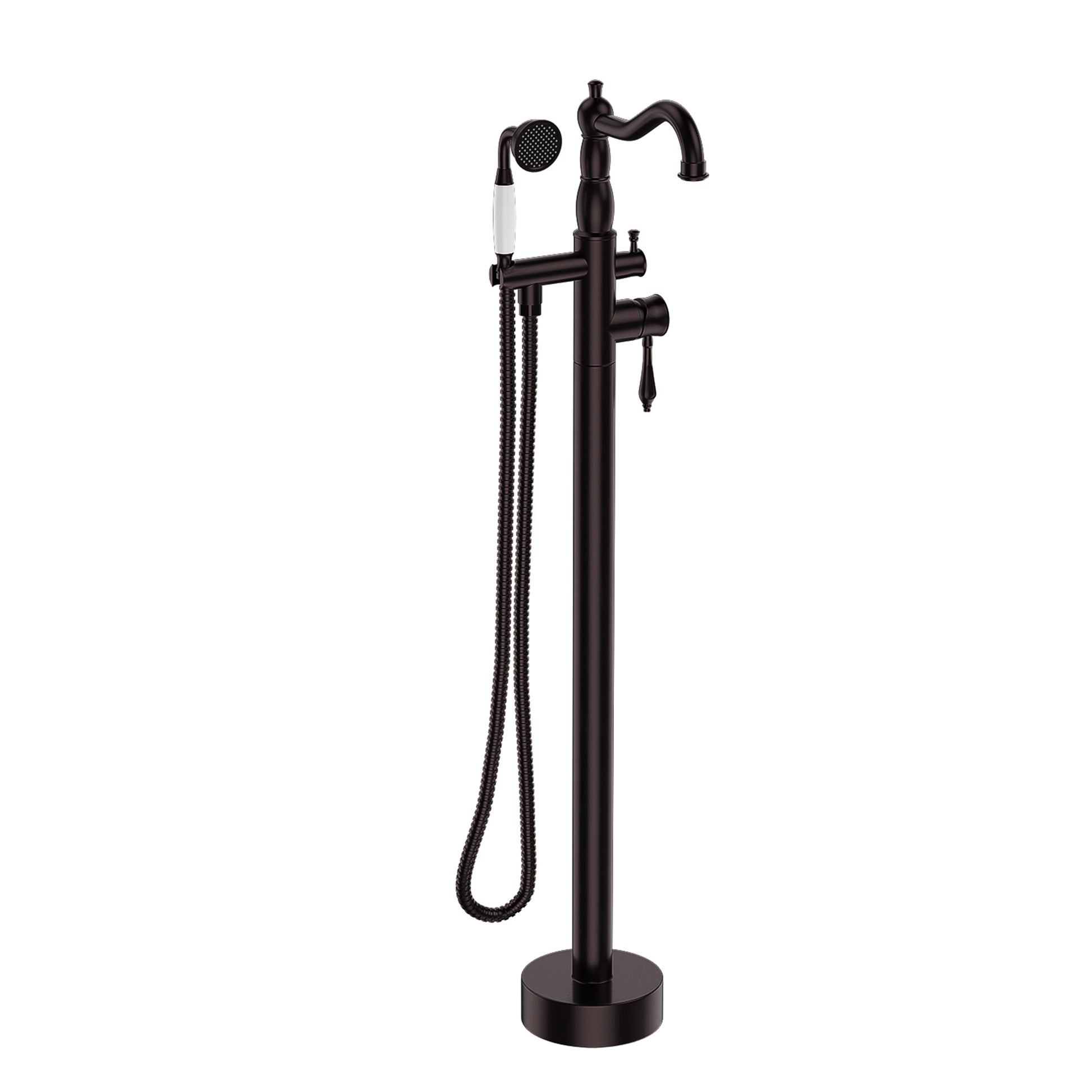 Freestanding Bathtub Faucet With Hand Shower Oil Rubbed Bronze Metal