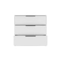 3 Drawers Dresser Maryland, Superior Top, White Finish White Particle Board