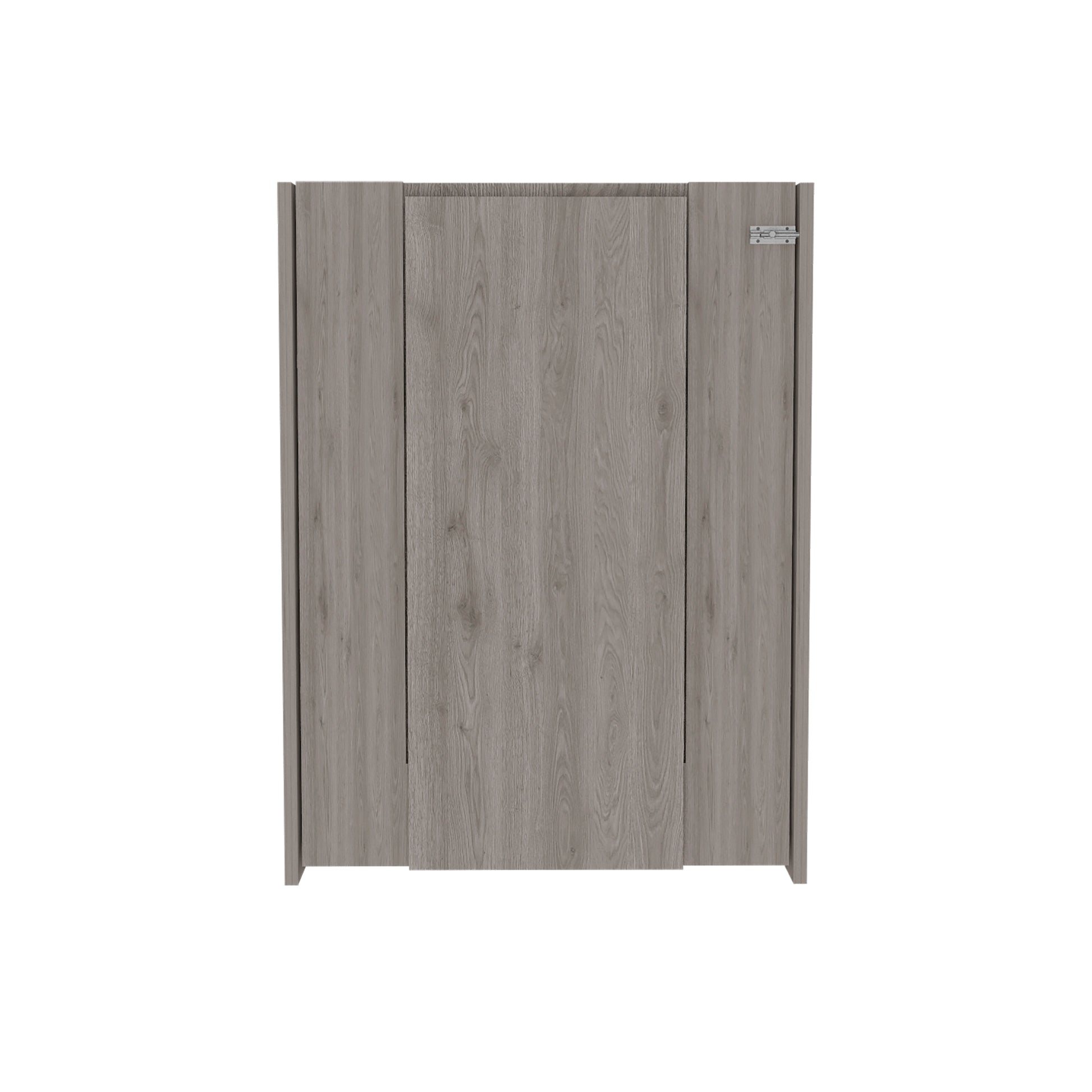 Foldable Table Tacoma, Seven Interior Shelves, Light Gray Finish Light Gray Particle Board