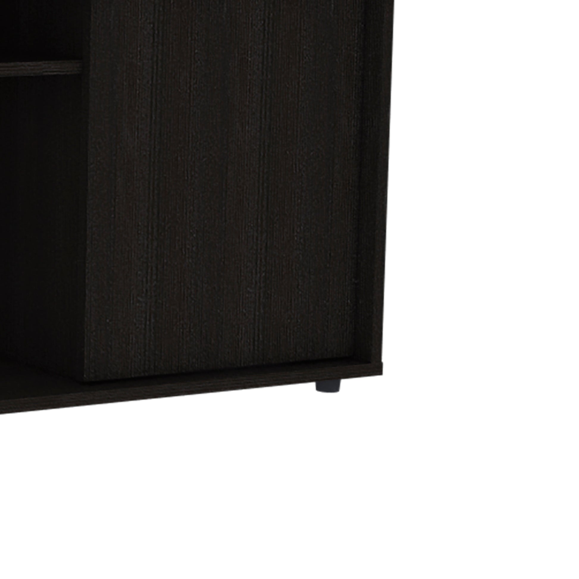 Tv Stand For Tv S Up 60" Tucson, Four Shelves, Black Wengue Finish Black 50 59 Inches Particle Board