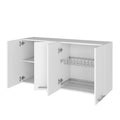 Kitchen Cabinet Durham, Four Doors, White Finish White Particle Board