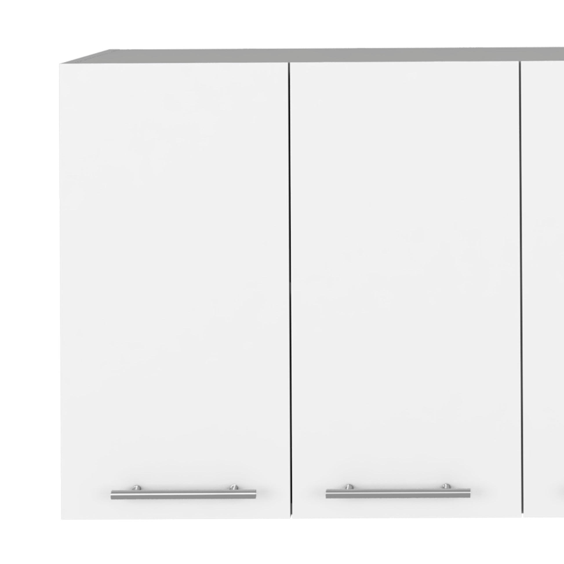 Kitchen Cabinet Durham, Four Doors, White Finish White Particle Board