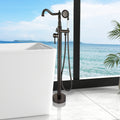 Freestanding Bathtub Faucet With Hand Shower Oil Rubbed Bronze Metal