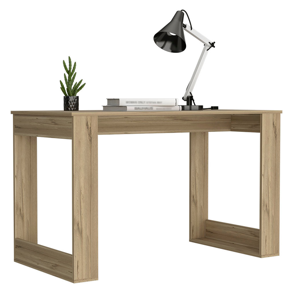 Computer Desk Albion With Large Worksurface And Legs, Light Oak Finish Light Oak Particle Board