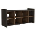 Shoe Rack Augusta, Eight Shoe Capacity, Espresso Mahogany Finish Espresso Particle Board