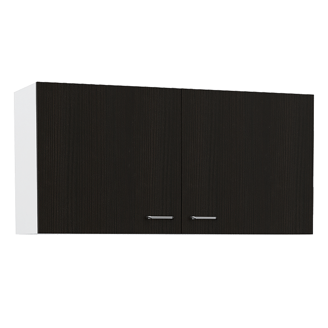 Wall Cabinet Toran, Two Shelves, Double Door, Black brown-particle board