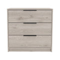 3 Drawers Dresser Maryland, Superior Top, Light Gray Finish Light Gray Particle Board