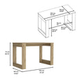 Computer Desk Albion With Large Worksurface And Legs, Light Oak Finish Light Oak Particle Board