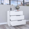 3 Drawers Dresser Maryland, Superior Top, White Finish White Particle Board