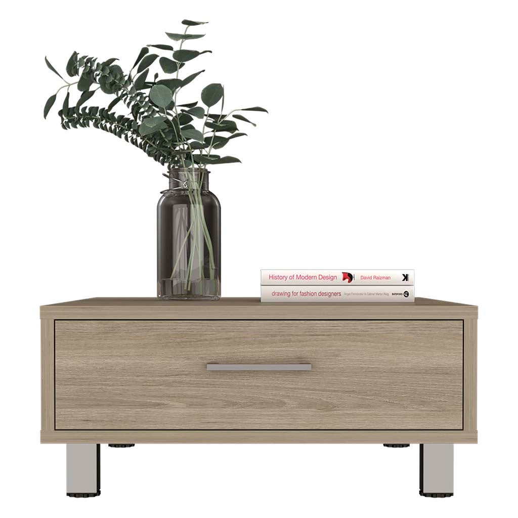 Coffee Table Albuquerque, One Drawer, Light Pine Finish Beige Particle Board