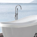 Freestanding Bathtub Faucet With Hand Shower Chrome Metal