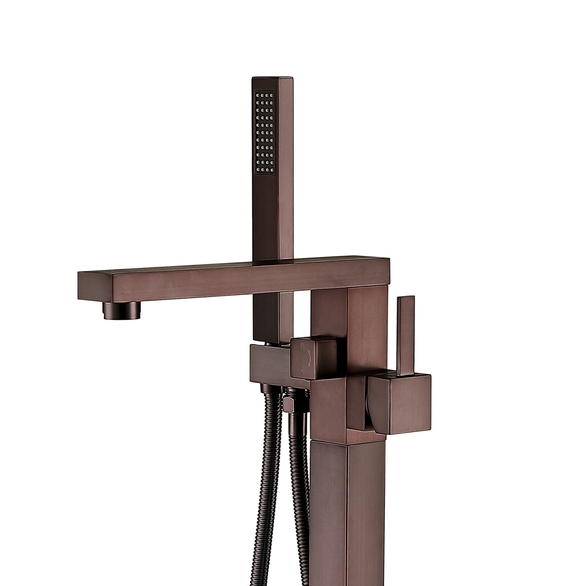 Freestanding Bathtub Faucet With Hand Shower Oil Rubbed Bronze Metal