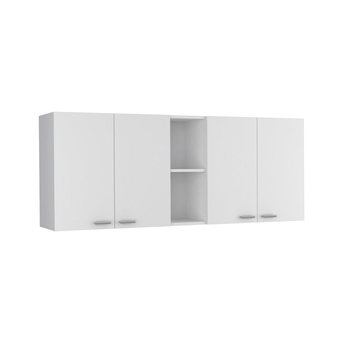 Wall Cabinet Ontario, Double Door, White Finish White Particle Board