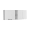 Wall Cabinet Ontario, Double Door, White Finish White Particle Board