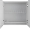 Wall Cabinet Ontario, Double Door, White Finish White Particle Board