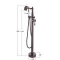 Freestanding Bathtub Faucet With Hand Shower Oil Rubbed Bronze Metal