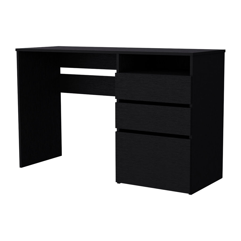 Computer Desk San Diego, One Shelf, Black Wengue Finish Black Particle Board