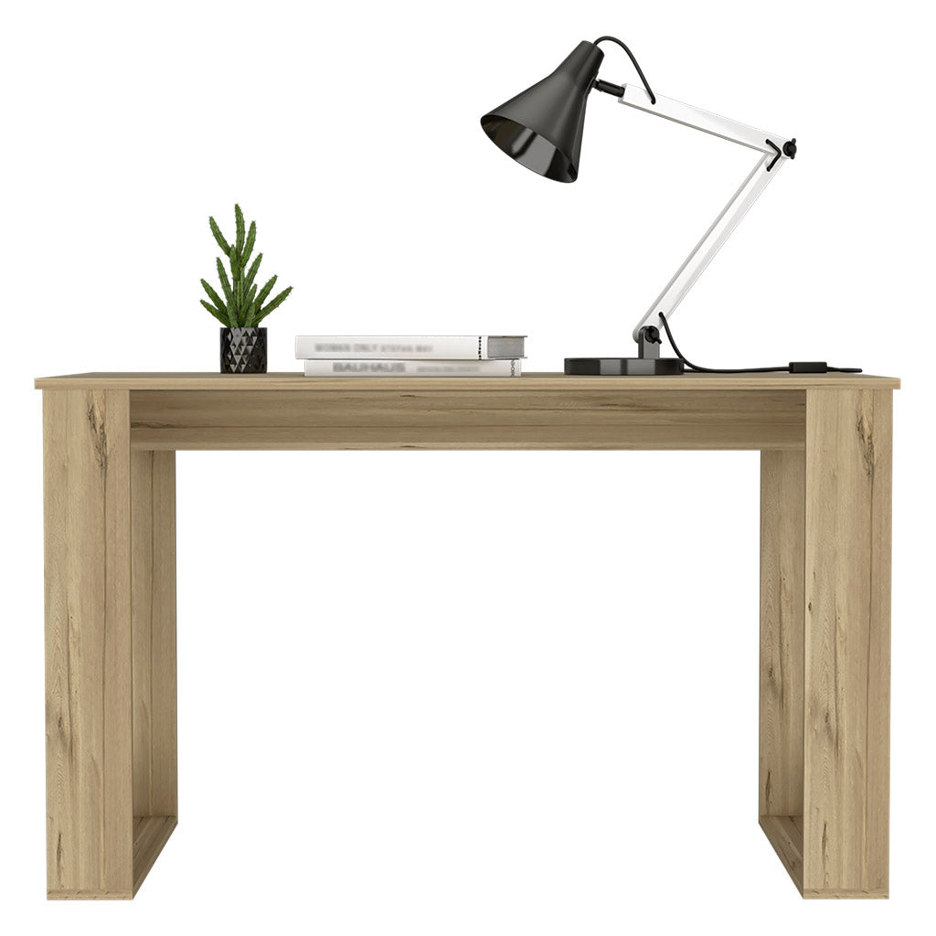 Computer Desk Albion With Large Worksurface And Legs, Light Oak Finish Light Oak Particle Board