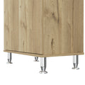 Pantry Piacenza,Two Double Door Cabinet, Light Oak Finish Light Oak Particle Board