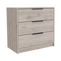 3 Drawers Dresser Maryland, Superior Top, Light Gray Finish Light Gray Particle Board