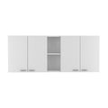 Wall Cabinet Ontario, Double Door, White Finish White Particle Board