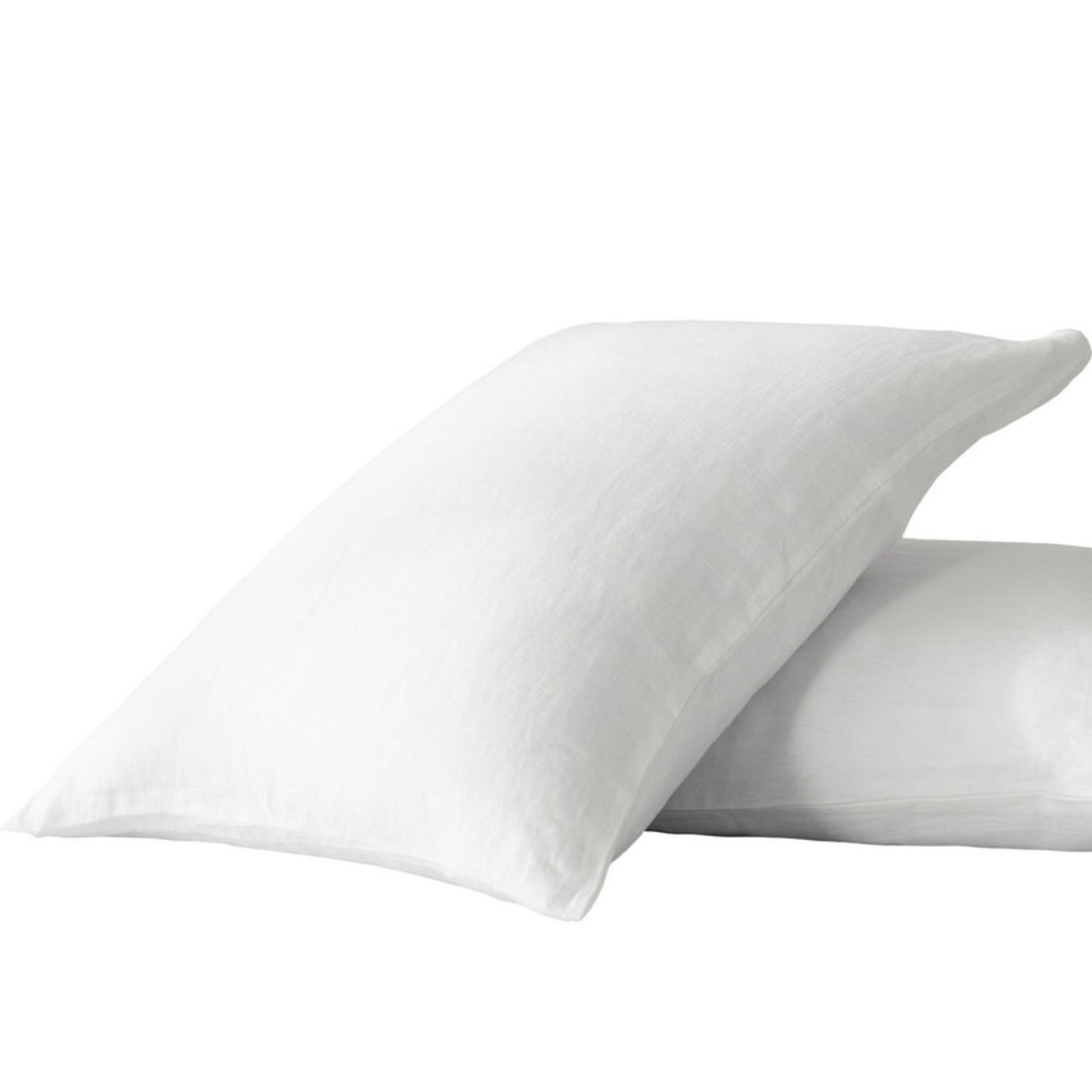 Pillow Cases Standard Size, Soft White Pillow Cases Set Of 2, Pillowcases Standard, Premium Soft Linen Pillow Case With Envelope Enclosure 20"X27" White Linen Linen