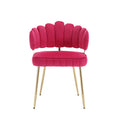 Coolmore Accent Chair ,Leisure Single Chair With Golden Feet Red Velvet