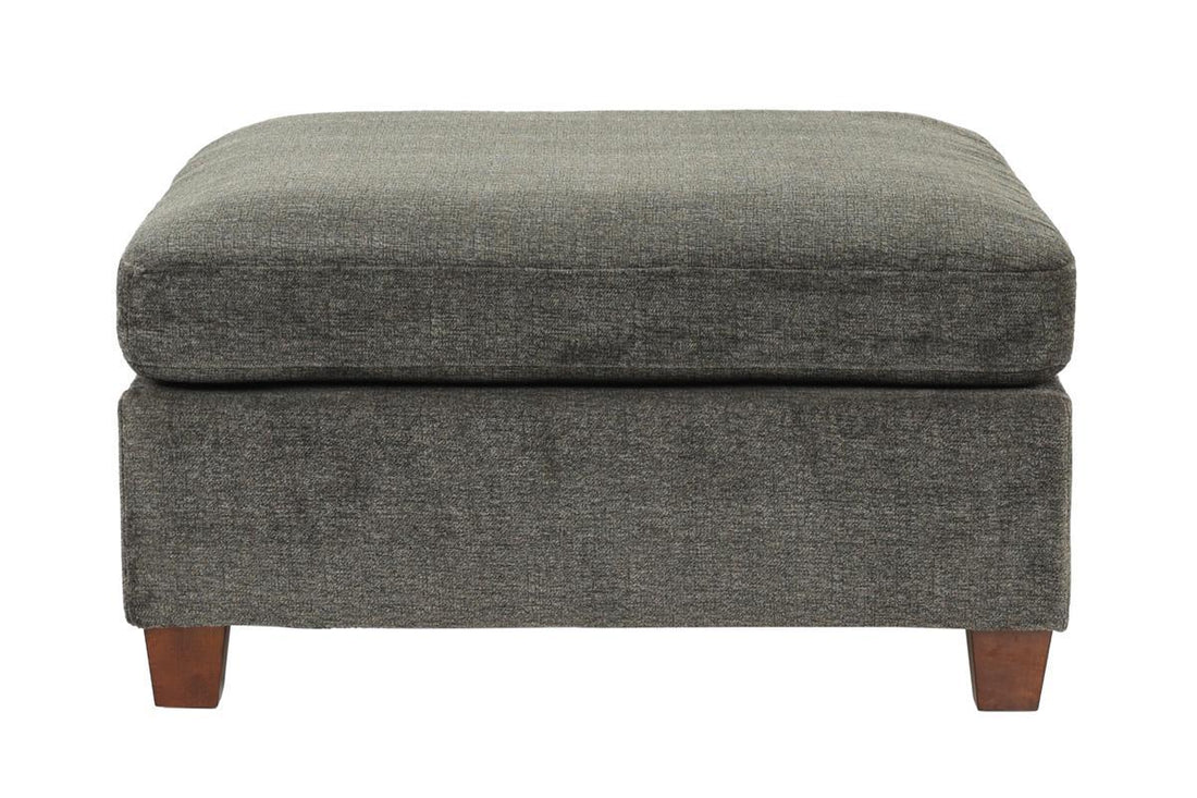 1Pc Ottoman Only Grey Chenille Fabric Cocktail Ottoman Cushion Seat Living Room Furniture Grey Chenille Primary Living Space Contemporary,Modern Rectangle Chenille