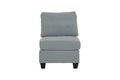 Living Room Furniture Armless Chair Grey Linen Like Fabric 1Pc Cushion Armless Chair Wooden Legs Grey Primary Living Space Contemporary,Modern,Transitional Fabric