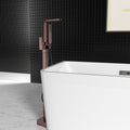 Freestanding Bathtub Faucet With Hand Shower Oil Rubbed Bronze Metal