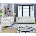 3 Seater 2 Seater Combination Sofa.Beige Velvet Beige Foam Velvet