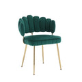 Coolmore Accent Chair ,Leisure Single Chair With Golden Feet Emerald Velvet