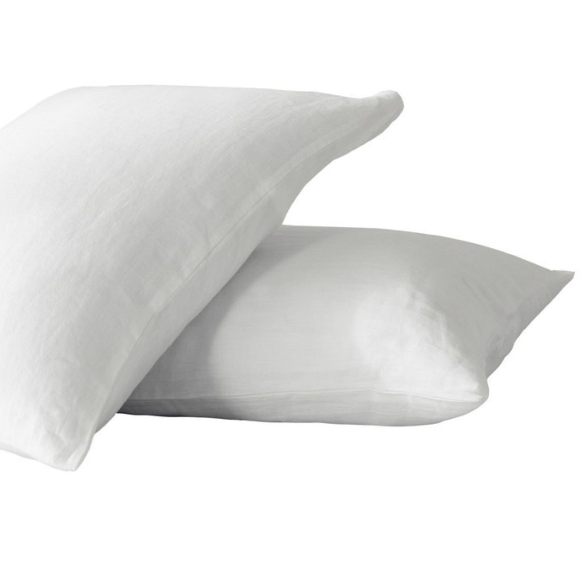 Pillow Cases Standard Size, Soft White Pillow Cases Set Of 2, Pillowcases Standard, Premium Soft Linen Pillow Case With Envelope Enclosure 20"X27" White Linen Linen