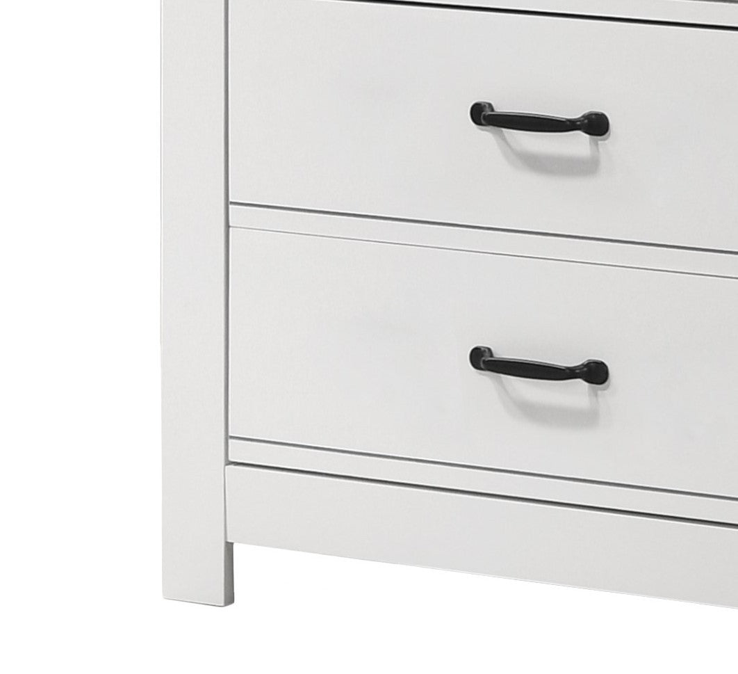 Cassini 31" White 5 Drawer Chest White Engineered Wood