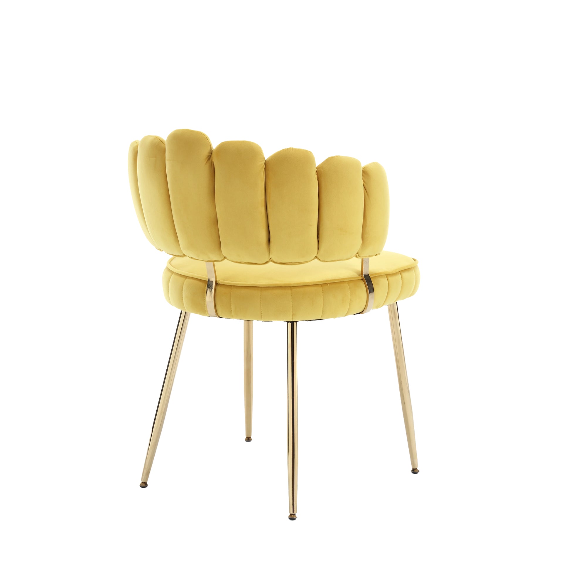 Coolmore Accent Chair ,Leisure Single Chair With Golden Feet Mustard Yellow Velvet