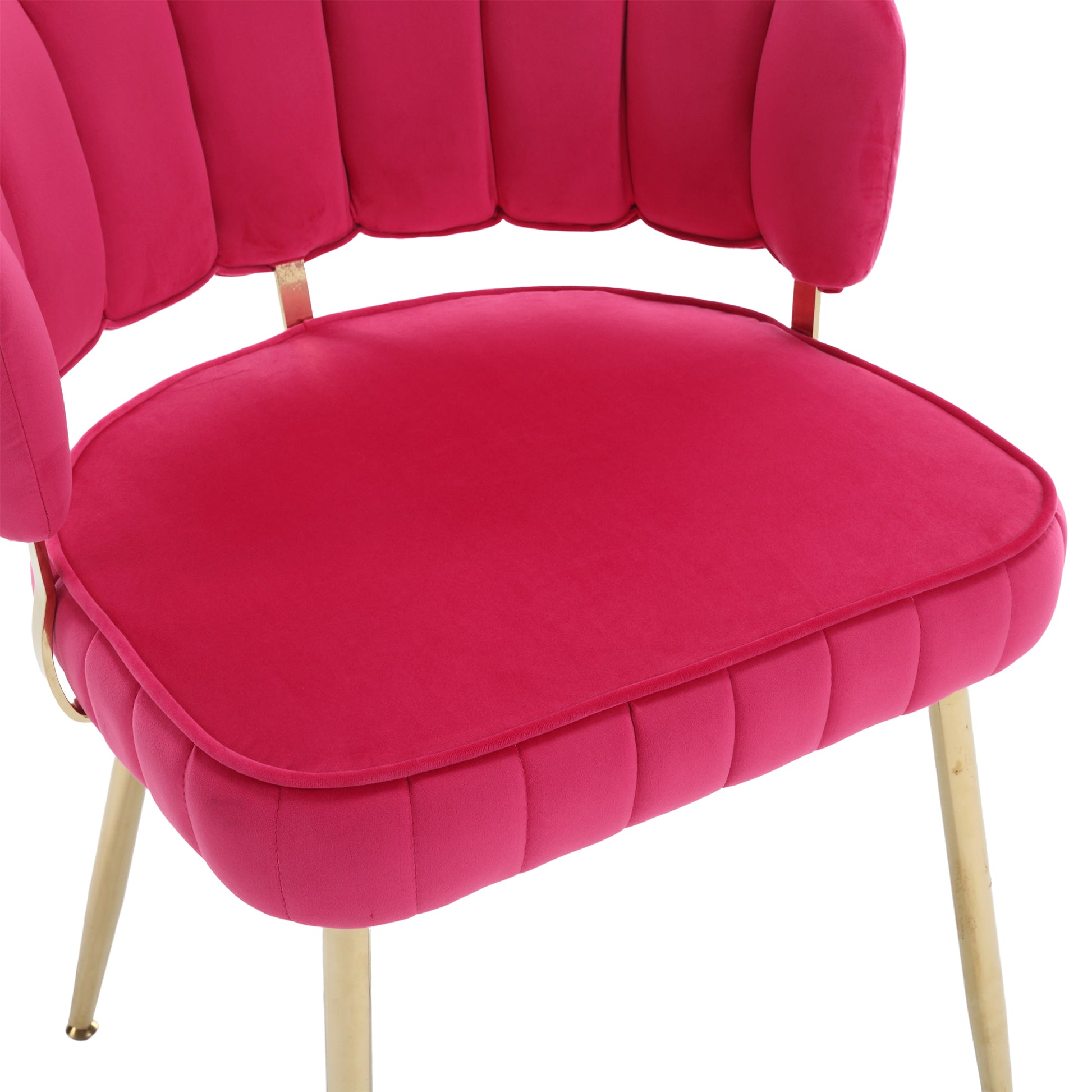 Coolmore Accent Chair ,Leisure Single Chair With Golden Feet Red Velvet