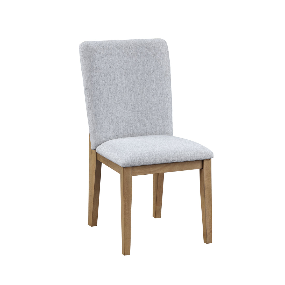 Delphine Set Of 2 Gray Linen Fabric 19" Dining Chair Gray Mdf