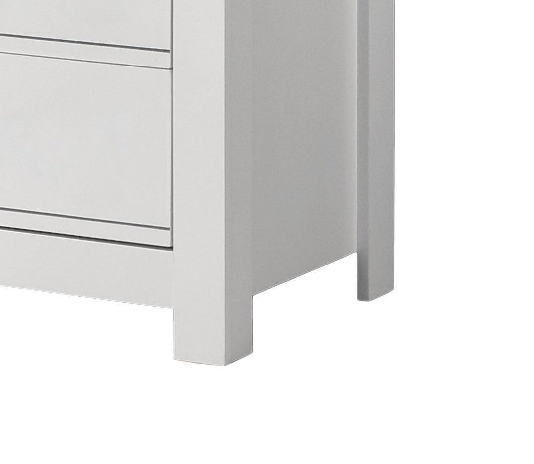 Cassini 31" White 5 Drawer Chest White Engineered Wood