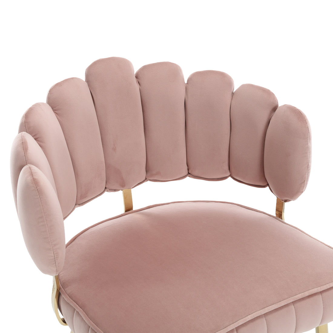 Coolmore Accent Chair ,Leisure Single Chair With Golden Feet Pink Velvet