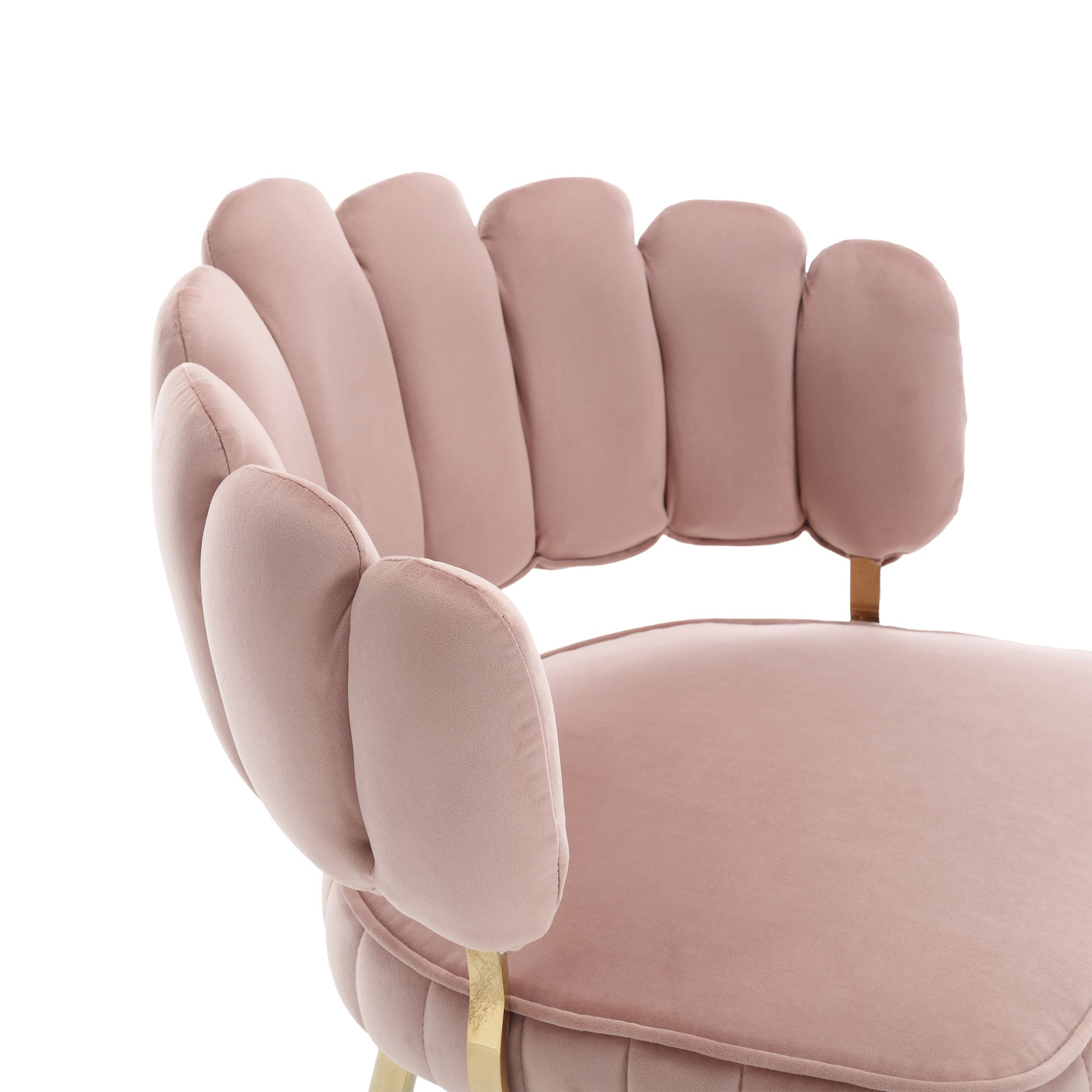 Coolmore Accent Chair ,Leisure Single Chair With Golden Feet Pink Velvet