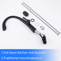 Stainless Steel Pull Out Kitchen Faucet Matte Black Stainless Steel