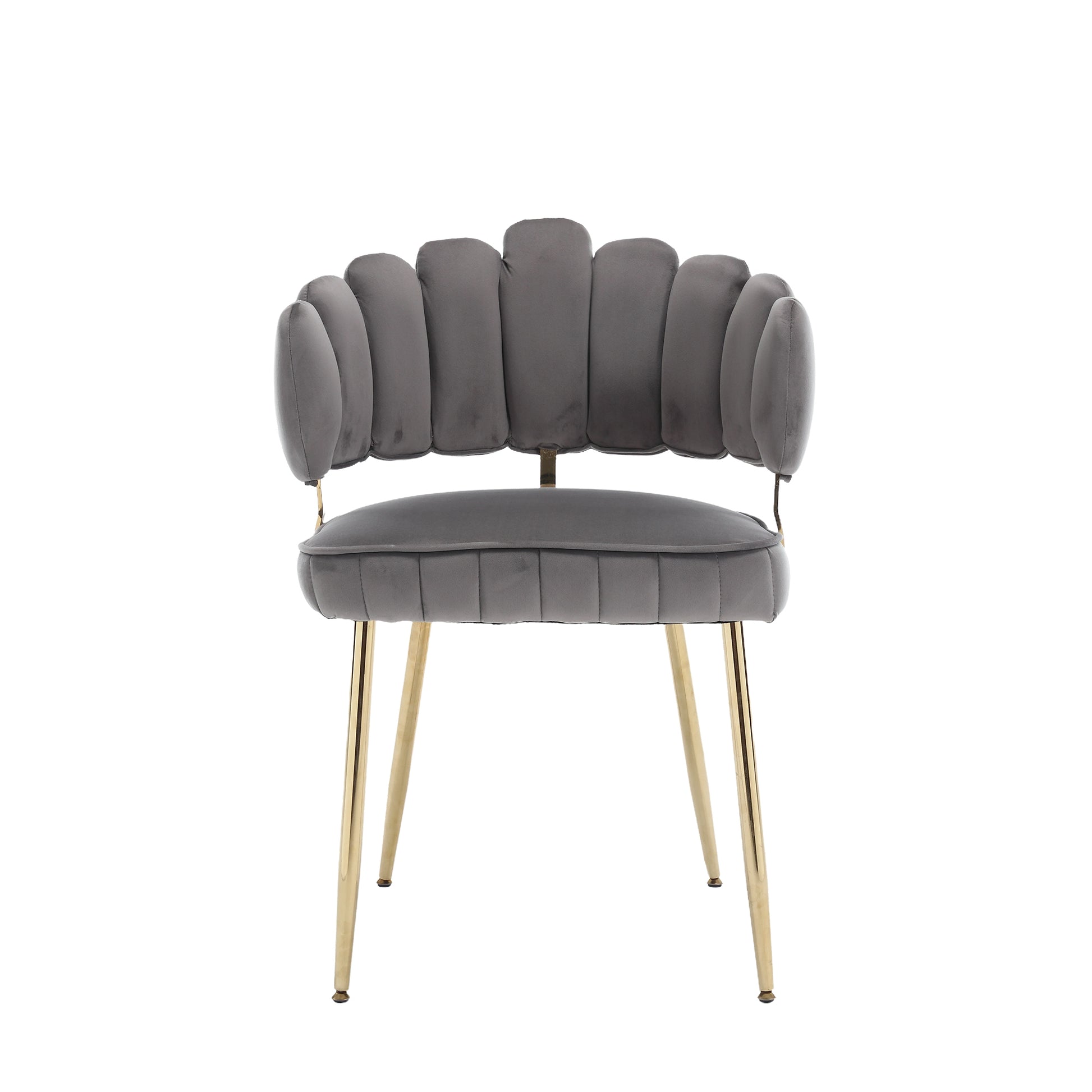 Coolmore Accent Chair ,Leisure Single Chair With Golden Feet Gray Velvet