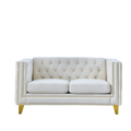 3 Seater 2 Seater Combination Sofa.Beige Velvet Beige Foam Velvet