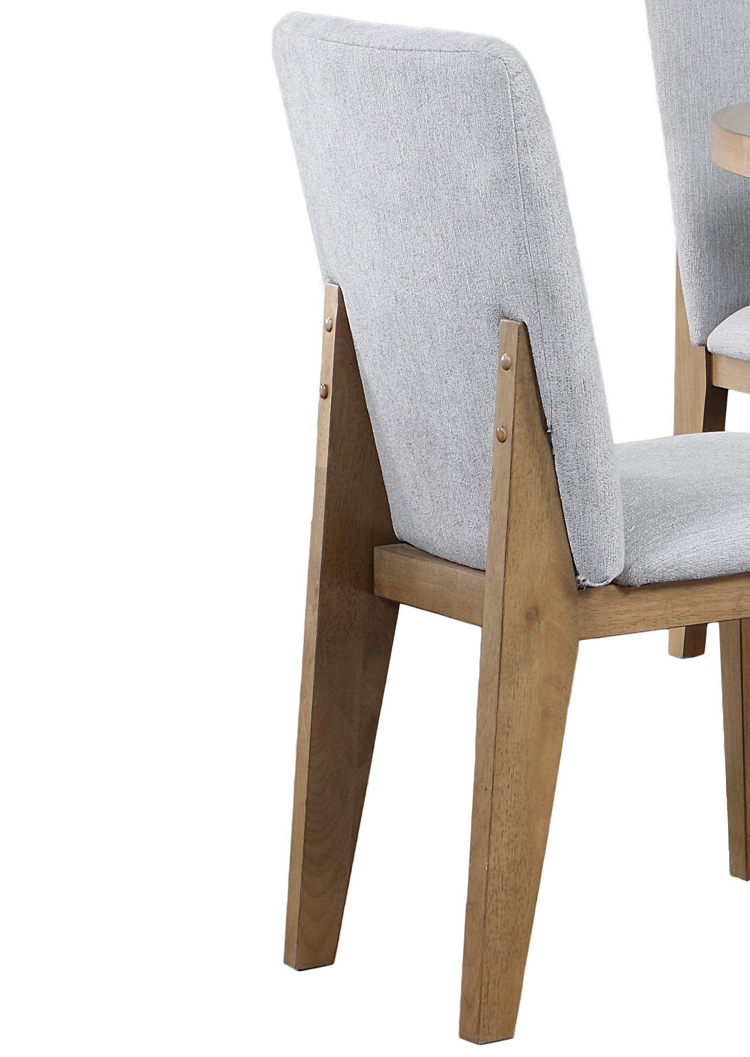 Delphine Set Of 2 Gray Linen Fabric 19" Dining Chair Gray Mdf