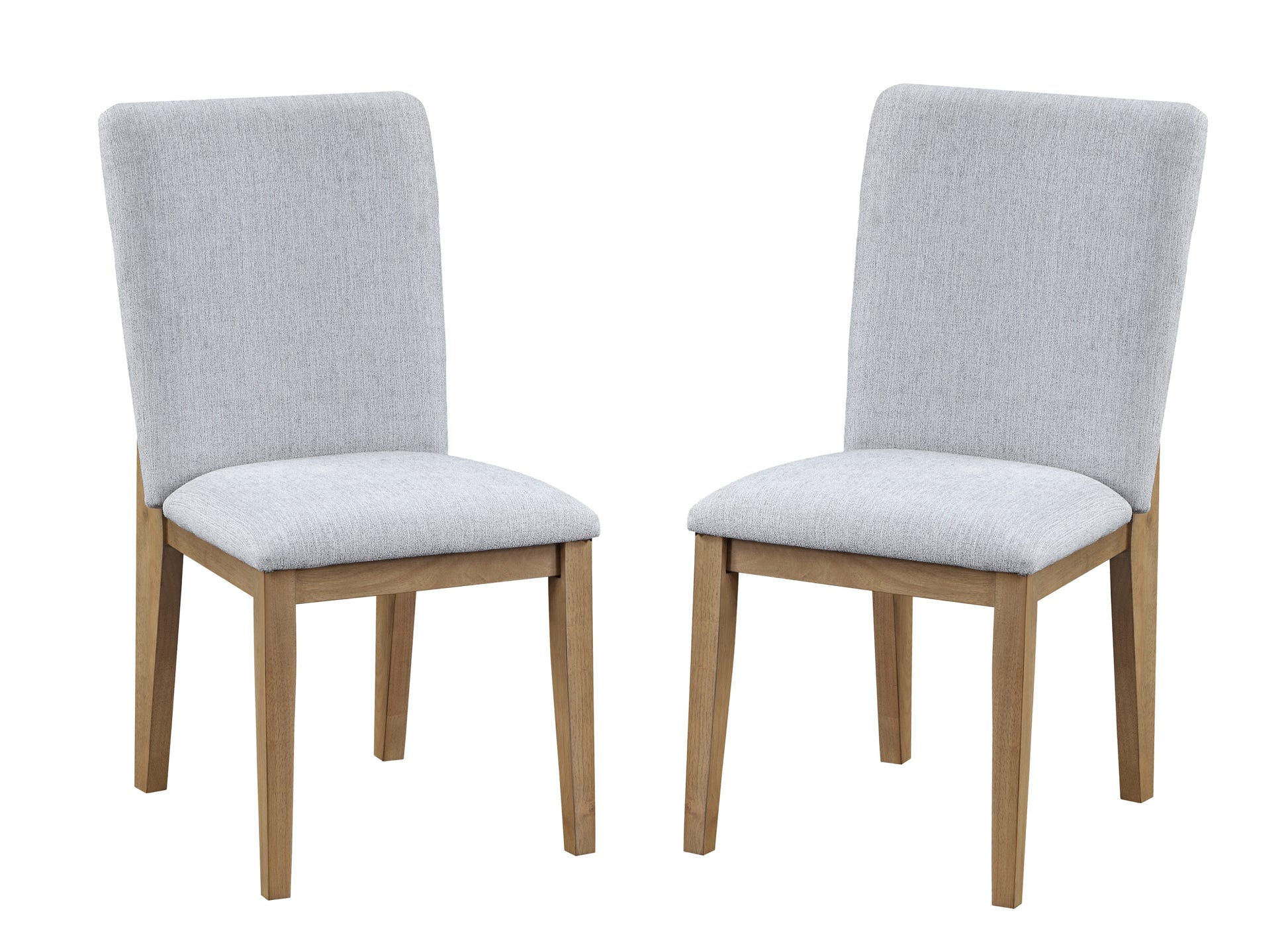 Delphine Set Of 2 Gray Linen Fabric 19" Dining Chair Gray Mdf