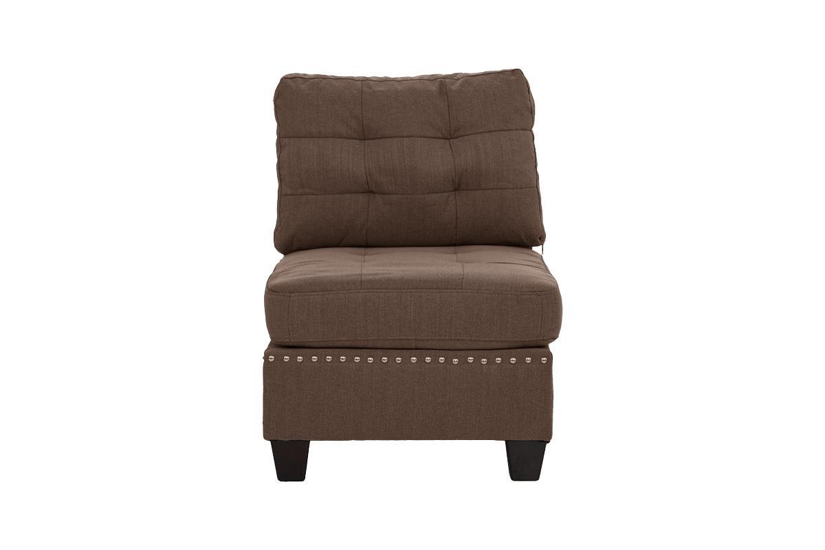 Living Room Furniture Tufted Armless Chair Black coffee-primary living
