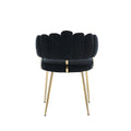 Coolmore Accent Chair ,Leisure Single Chair With Golden Feet Black Velvet