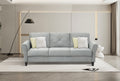 Fashion Living Room Two Piece Sofa Set, Living Room Three Seats Single Seats Antique Dark Grey Polyester