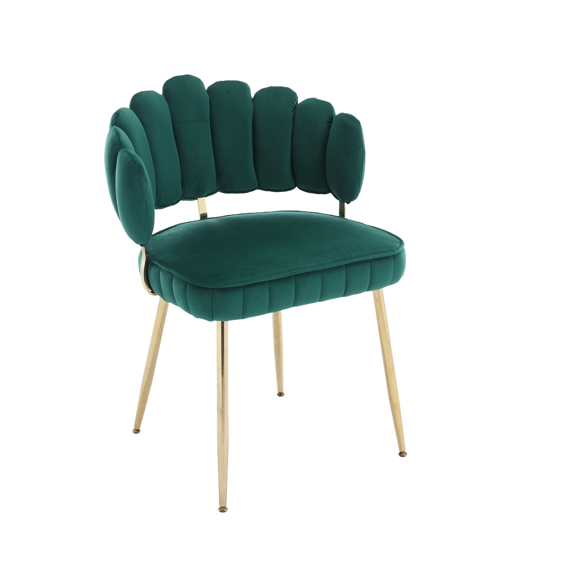 Coolmore Accent Chair ,Leisure Single Chair With Golden Feet Emerald Velvet