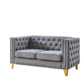 3 Seater 2 Seater Combination Sofa.Grey Velvet Gray Foam Velvet